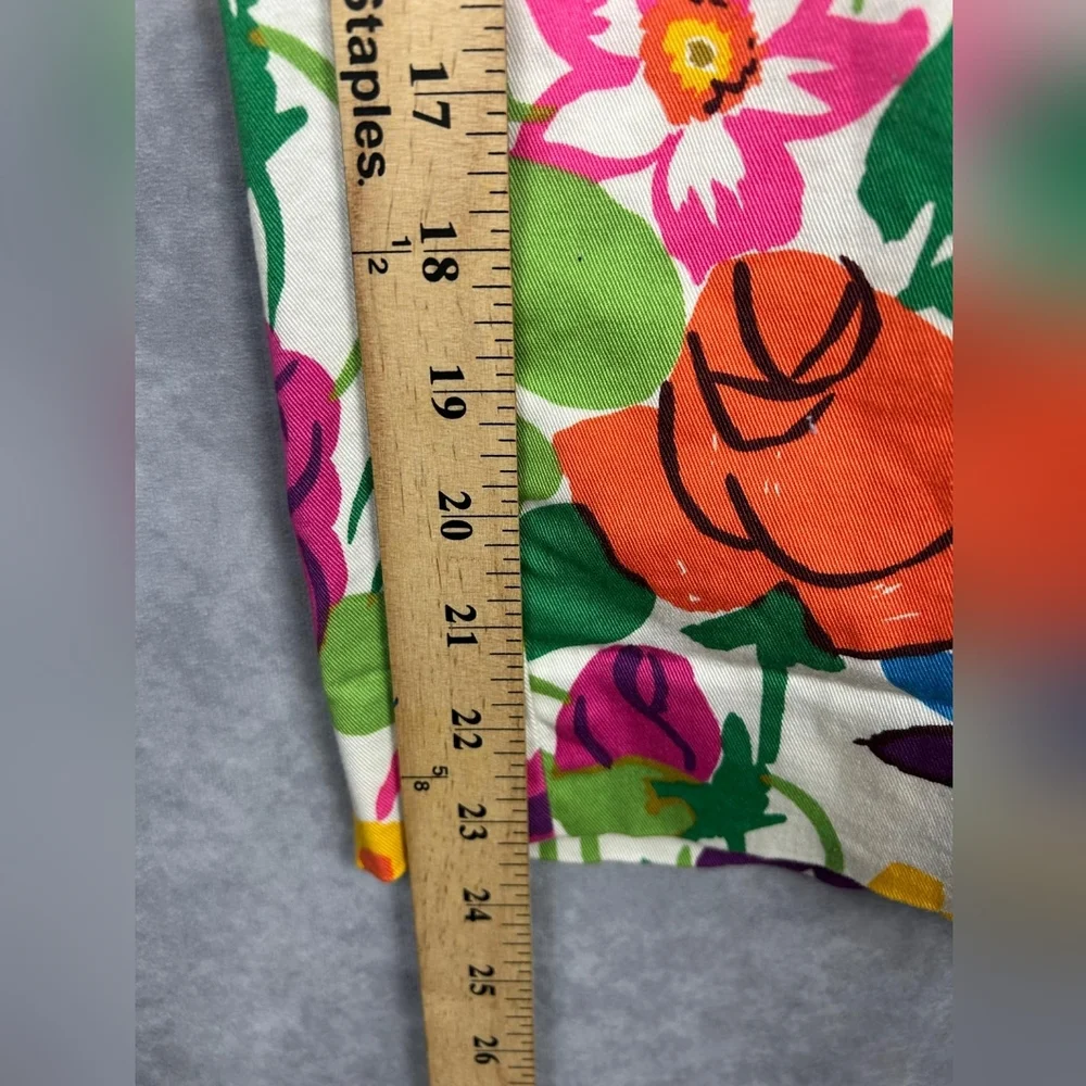 J. Crew Floral Basketweave Pencil‎ Skirt Lined Cotton Size 14 NO. 2 - Picture 5 of 9